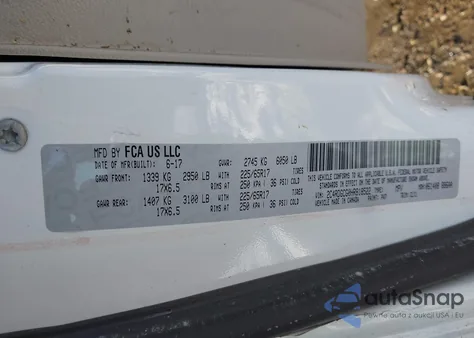 2017 Dodge Grand Caravan Sxt из США, поврежденный, VIN 2C4RDGCG0HR818522